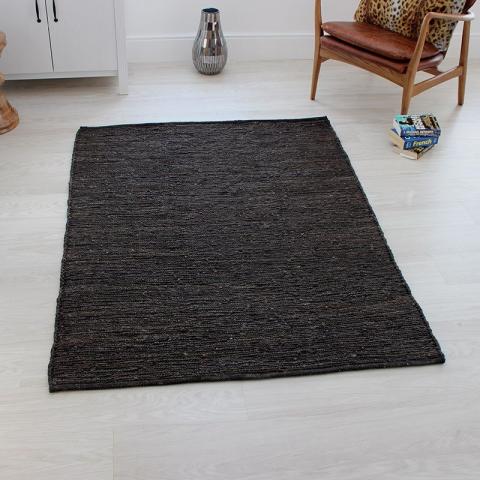 Charcoal Jute Soumak Rug 