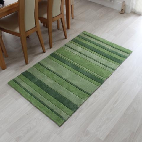 Chateau Verte Green Stripe Rug 