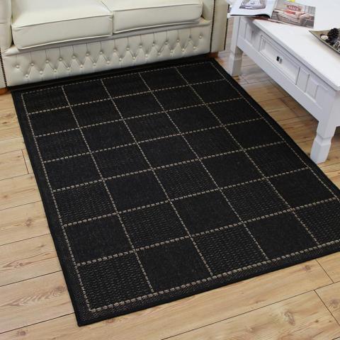 Checked Flatweave Black 