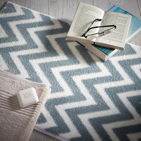 Chevron Bathroom Mats 1 by Dip and Drip