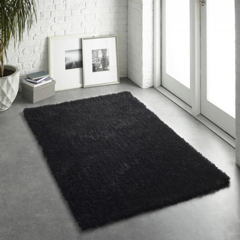 Chicago Shaggy Rugs in Black