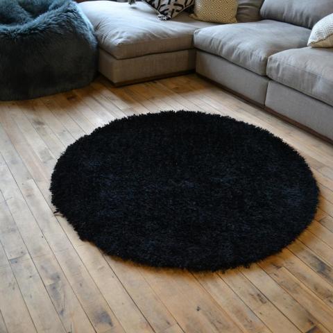 Chicago Shaggy Rugs in Black