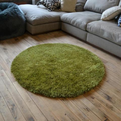 Chicago Shaggy Rugs in Olive