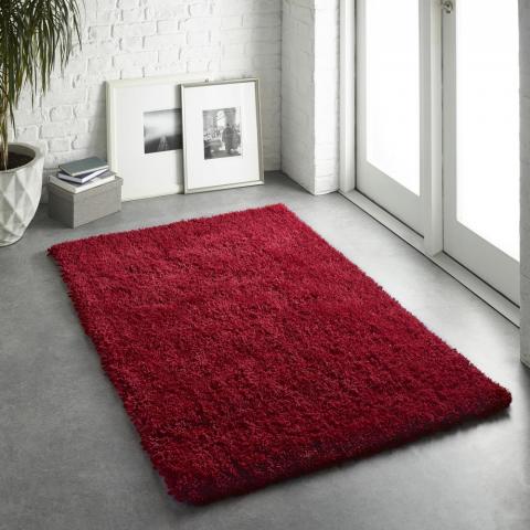 Chicago Shaggy Rugs in Red