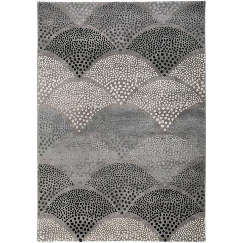 Chimera Rugs 3387 953 by Esprit in Petrol Blue and Taupe