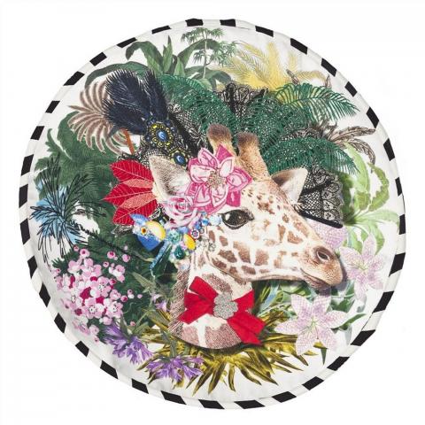 Christian Lacroix Dona Jirafa Cushion in Opiat