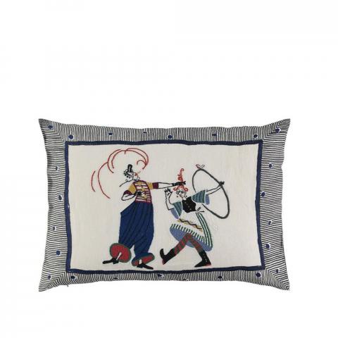 Circus Day Cushion by William Yeoward in Indigo