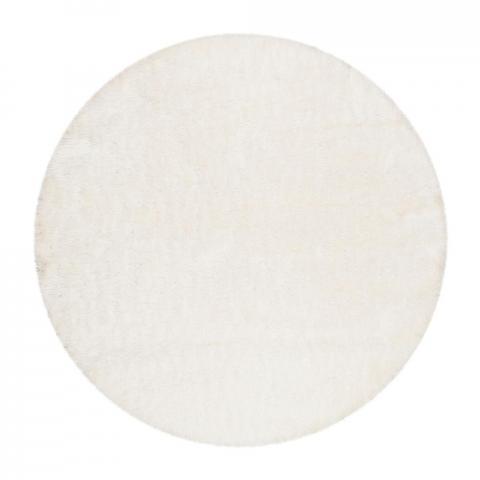 City Glam Shaggy Round Rugs 80412 060 by Esprit in White