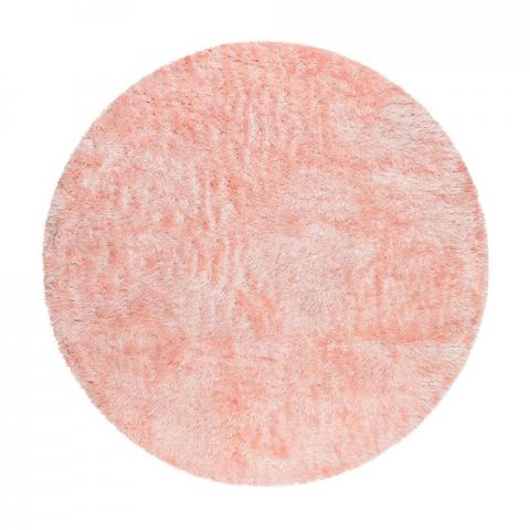 City Glam Shaggy Round Rugs 80412 055 by Esprit in Pink