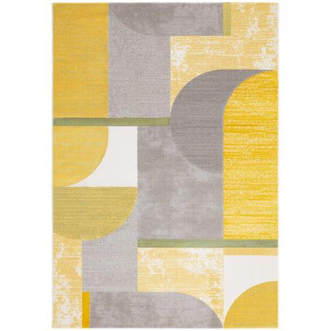 City Modern Geometric Rugs 466109 AK700 in Yellow