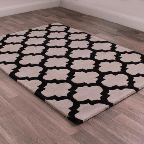 Classico Rugs in Grey & Black