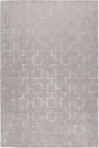 Cloister 5.49x3.66m/18'x12' Grey/Neutral Textured Wool & Silk Textured rug by The Rug Company, Handloomed Tibetan wool and silk