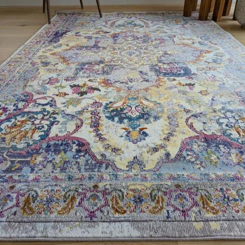 Colourful Traditional Oriental Rug - Capella - Blue / 220cm