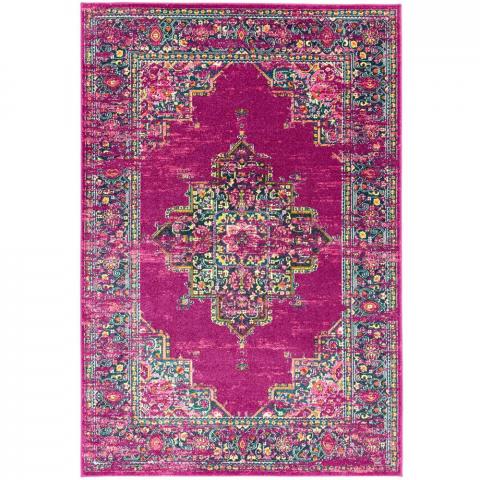 Colt CL04 Medallion Rugs in Fuchsia by Asiatic