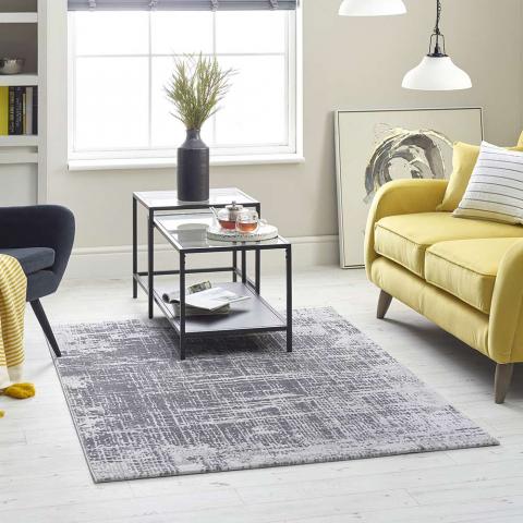 Contemporary Abstract Rug Grey 6073A 