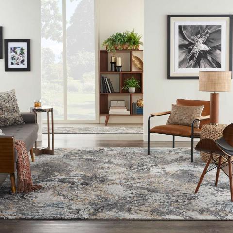 Contemporary Tangra TNR01 Grey Multi Rug 