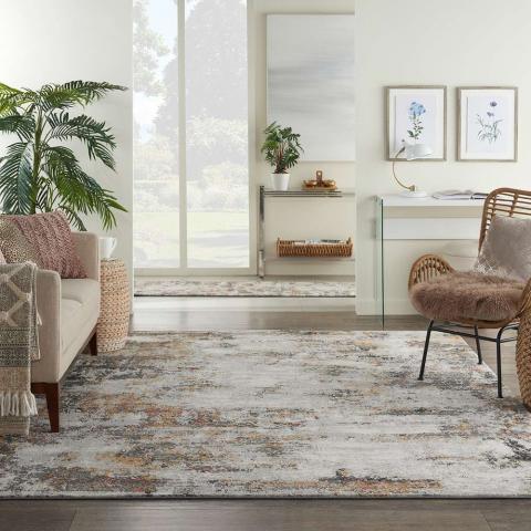 Contemporary Tangra TNR03 Grey Multi Rug 