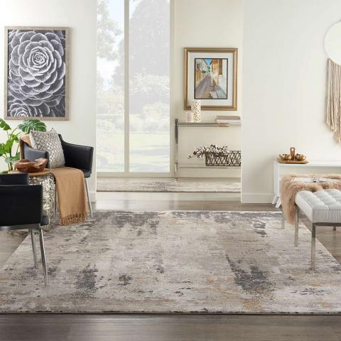 Contemporary Tangra TNR05 Grey Multi Rug 