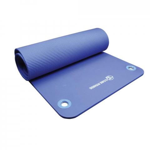 Core Fitness 10mm Yoga Gym Mat with Eyelets in Blue