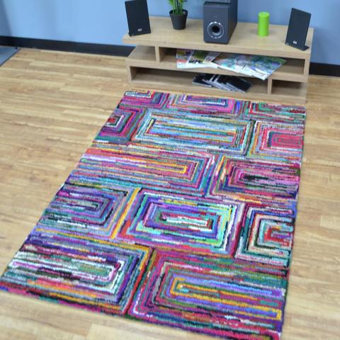 Cotton Chindi Galaxy Multicoloured Rugs 02