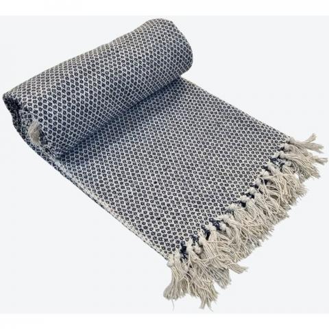 Cotton Handloom Throw - Grey