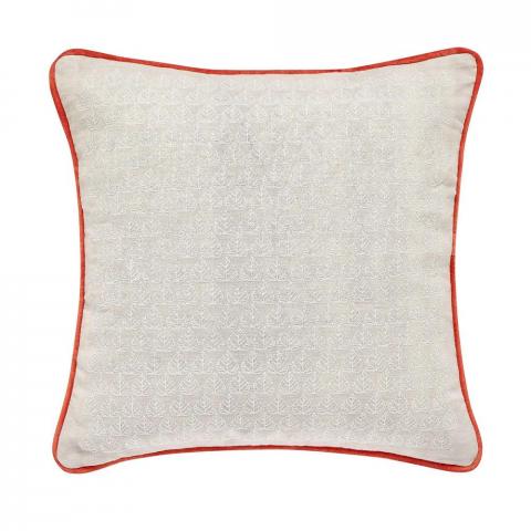 Country Leaf Cushion By Joules in Linen Beige