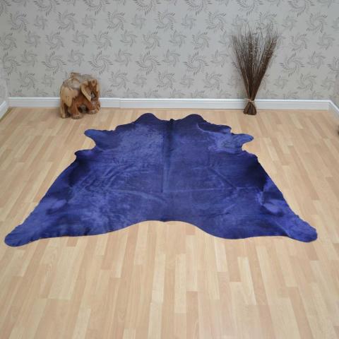 Cowhide Rug in Plain Purple