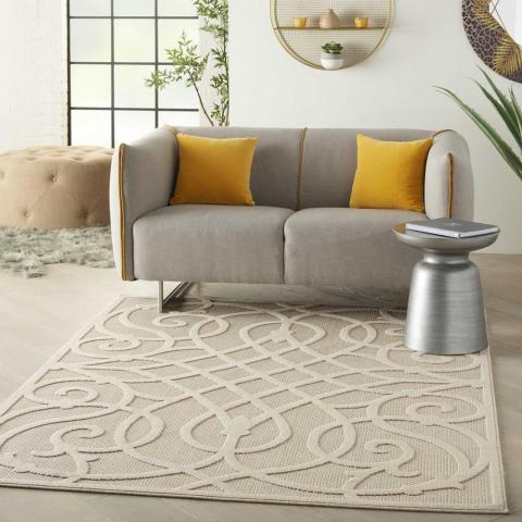 Cozumel CZM04 Indoor Outdoor Modern Rugs in Cream