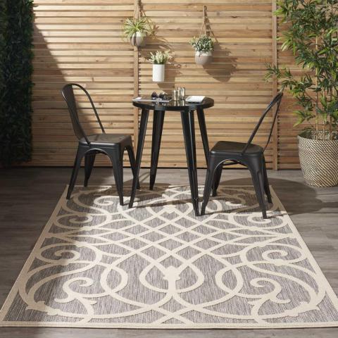 Cozumel CZM04 Indoor Outdoor Modern Rugs in Grey