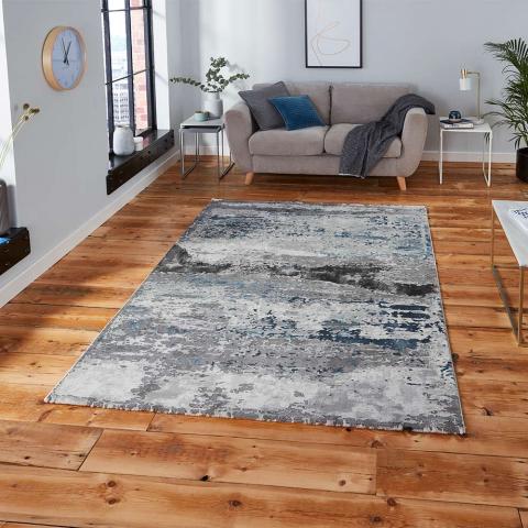 Craft 19788 Abstract Grey Navy Rug 