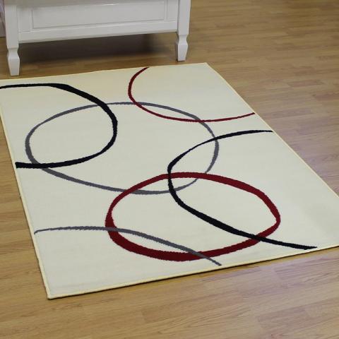 Cream Stylish Thin Rug 