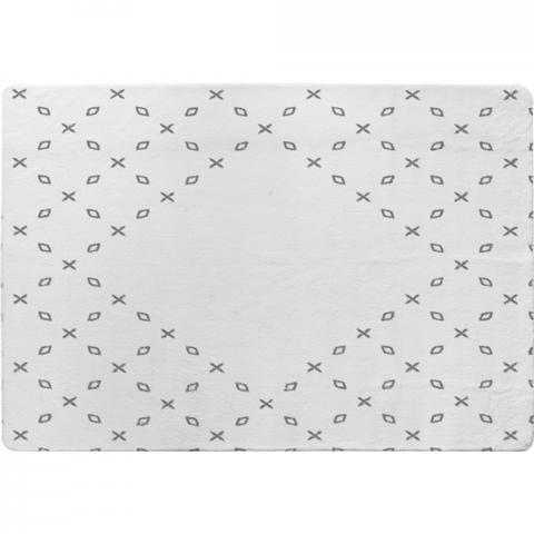 Crosses  Diamonds Designer Rug - White / 150cm