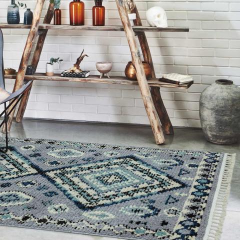 Cyrus Ines Nomadic Boho Rugs in CY08 Blue