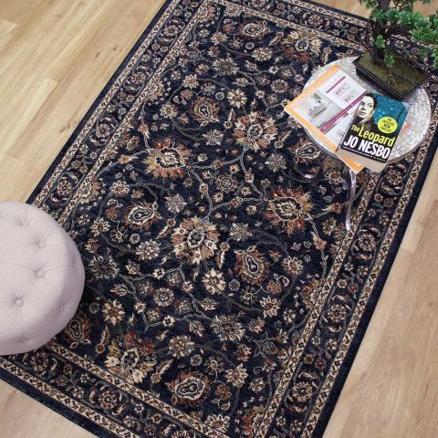 Da Vinci Rug Blue Gold Rust 570166 3434 