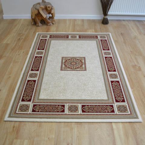 Da Vinci Rugs 57801 6414 in Cream and Red