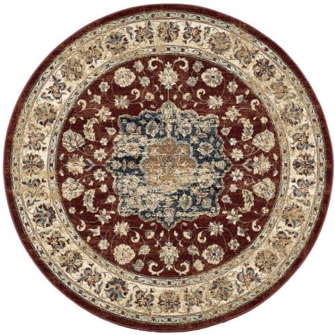 Da Vinci Traditional Round Circle Rug 57559 1464 in Red