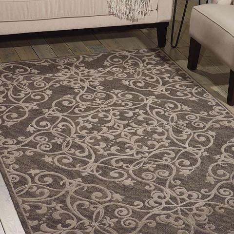 Damask Rug Grey DAS01 