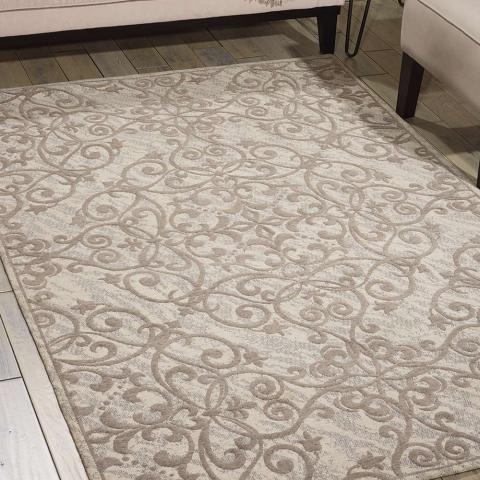 Damask Rug Ivory Grey DAS01 