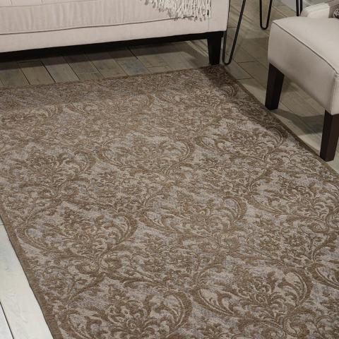 Damask Rugs DAS02 in Grey by Nourison