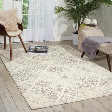 Damask Rugs DAS03 in Ivory by Nourison