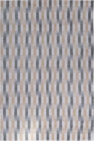 Dash Flow 2.79m x 1.85m Grey & Beige Abstract Prototype Rug by The Rug Company