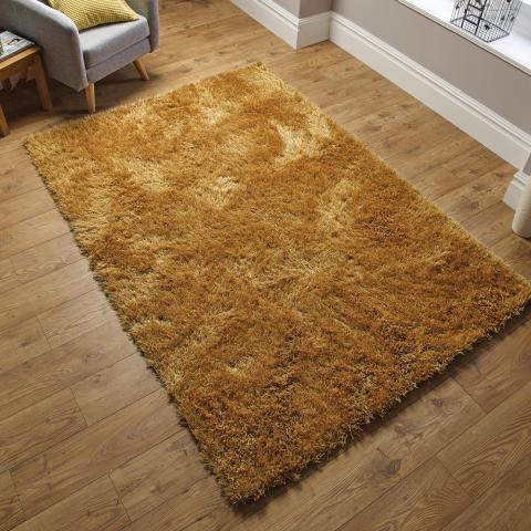 Dazzle Shaggy Rugs in Ochre