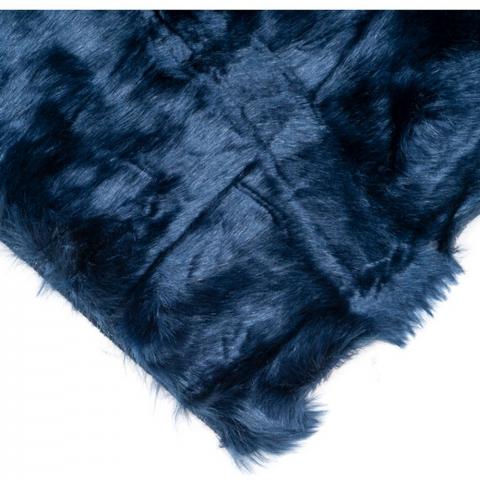 Deluxe Faux Fur Rug - Blue