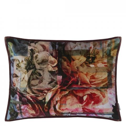 Designers Guild Fleur Nouveau Abstract Cushion in Fuchsia Pink