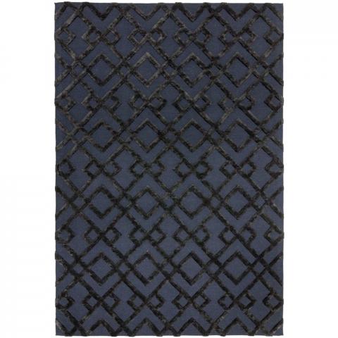 Dixon Trellis Rugs in Black by Asiatic