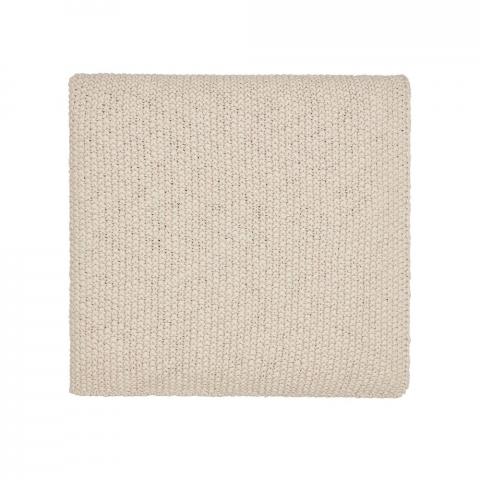 Drift Organic Knit Throw By Murmur in Linen Cream