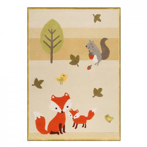 E-Fox In The Woods Kids Rugs 4371 04 by Esprit in Beige