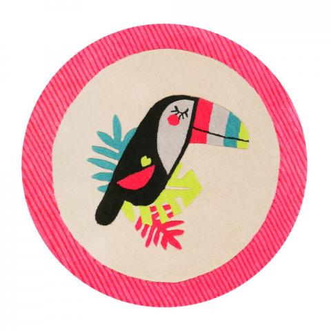 E-Toucan Kids Round Circle Rugs 4373 02 by Esprit in Pink