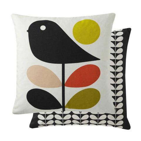 Early Bird Cotton Cushion in Pale Rose Pink by Orla Kiely