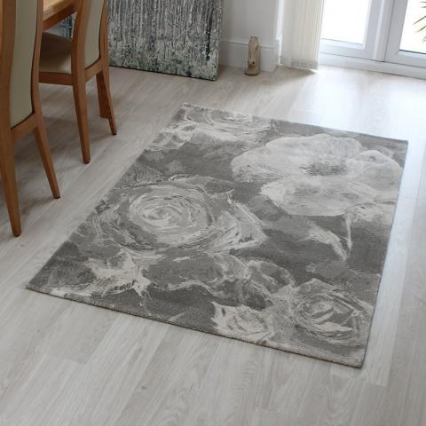 Echo Rug EC07 Water Floral Taupe 